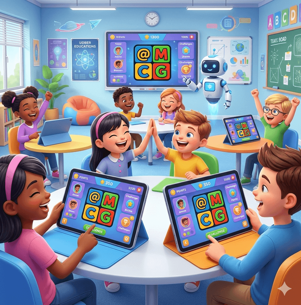 Estudiantes usando MyClassGame